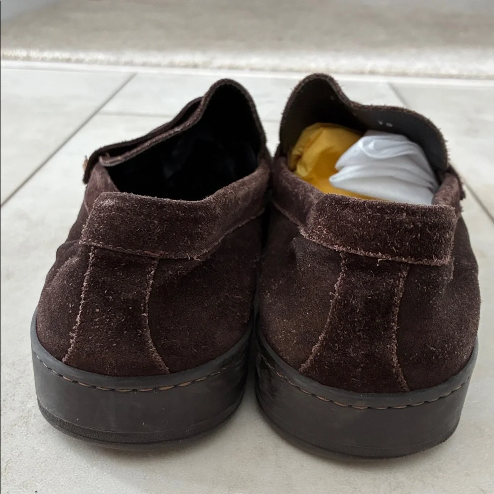 To Boot New York Dark Brown Suede Loafers MSRP $399 Size 10 - Picture 4 of 7